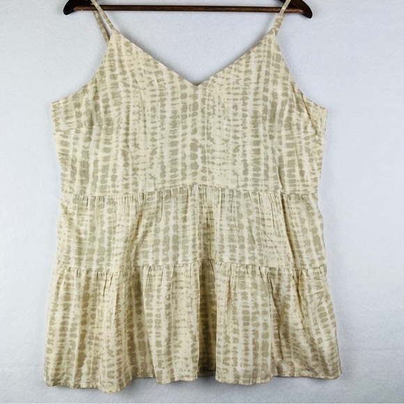 Old Navy Tops - Old Navy Soft Tiered Smocked Adjustable Neutral Tie Dye Cami Tank XL Tall